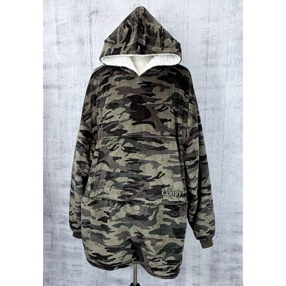 The Comfy Original Blanket Sweatshirt Camo Oversized Sherpa Lined One Size